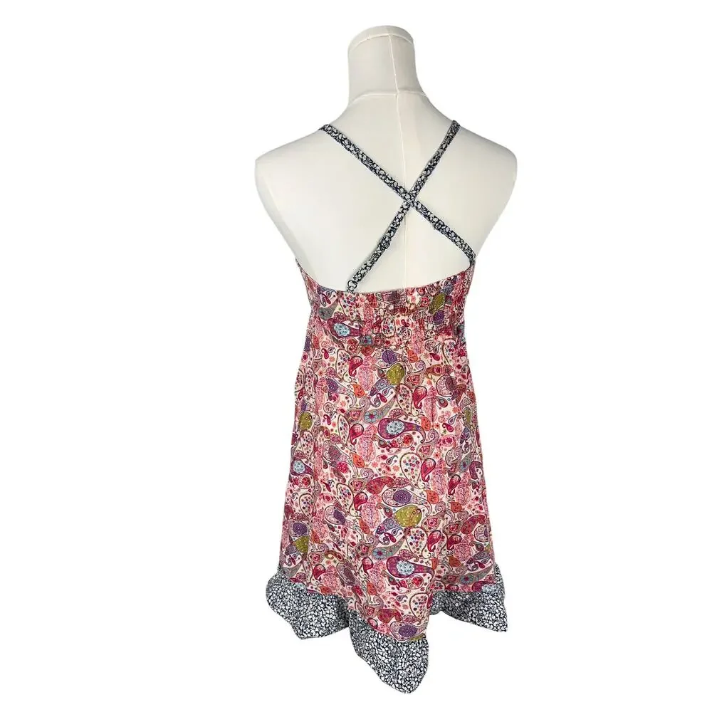 Liberty Target Y2K Cottage Multicolored Patterned Paisley Print Slip Sundress M - Picture 2 of 6